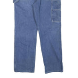 DICKIES Mens Jeans Blue Regular Straight Denim Medium W38 L30 Workwear Zip