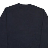 CHAPS Mens Navy Blue Plain Cotton Blend Jumper Crew Neck Basic Knit XL Classic