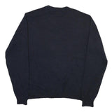 CHAPS Mens Navy Blue Plain Cotton Blend Jumper Crew Neck Basic Knit XL Classic