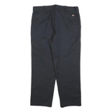 DICKIES Mens Cotton Blend Black Relaxed Straight Trousers W40 L30 Workwear