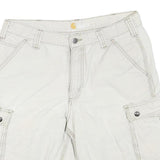 CARHARTT Mens Shorts Beige Cargo Relaxed M W34 Cotton Blend Casual Utility