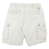 CARHARTT Mens Shorts Beige Cargo Relaxed M W34 Cotton Blend Casual Utility