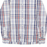 TOMMY HILFIGER Mens Blue & Red Check Shirt M Button-Down Collar Long Sleeve
