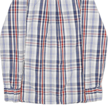 TOMMY HILFIGER Mens Blue & Red Check Shirt M Button-Down Collar Long Sleeve