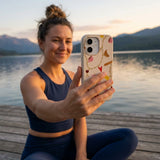 Seashell City of Love iPhone 15 Case - Lifestyle photo showing phone case in use