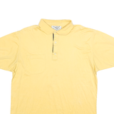 AUSTIN REED Mens Yellow Short Sleeve Plain XL Cotton Blend Polo Shirt Casual
