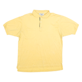 AUSTIN REED Mens Yellow Short Sleeve Plain XL Cotton Blend Polo Shirt Casual