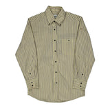 Lacoste Striped Shirt - Small Gray Cotton