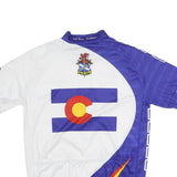 ENDURA Mens Blue & White Colorado Graphic T-Shirt S Short Sleeve Round Neck