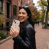 Seashell Mini Halloween iPhone 15 Pro Case - Lifestyle photo showing phone case in use