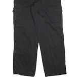 WRANGLER Mens Regular Black Cargo Trousers W32 L32 Cotton Blend Zip Pockets
