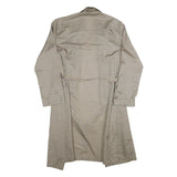 TOOTAL Mens Beige & Blue Printed Drawstring Jacket L Polyester Geometric Pattern