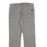 DICKIES Mens Jeans Grey Relaxed Straight Denim Medium W32 L32 Workwear Zip