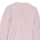 MASSIMO DUTTI Womens Pink Cotton Blend Button Jacket XS Plain Tailored