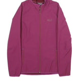 JACK WOLFSKIN Womens Purple Jacket S Polyester Outdoor Hooded Zip Plain