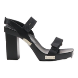 FENDI Block Heels Black Synthetic Womens UK 4