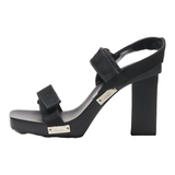 FENDI Block Heels Black Synthetic Womens UK 4