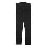 LEVI'S Womens Slim Black Skinny Denim Jeans W28 L31 Cotton Blend Zip