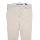POLO RALPH LAUREN Mens Cotton Beige Regular Straight Trousers W40 L30 Casual