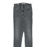 LEVI'S Womens Slim Grey Denim Slim Jeans W22 L28 Stretch Cotton Blend Zip