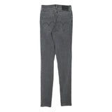 LEVI'S Womens Slim Grey Denim Slim Jeans W22 L28 Stretch Cotton Blend Zip