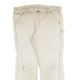 CARHARTT Womens Cotton Blend Beige Regular Straight Trousers W36 L30 Workwear