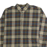 NAUTICA Mens Blue Beige Green Plaid Shirt XL Button-Down Long Sleeve Cotton