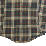 NAUTICA Mens Blue Beige Green Plaid Shirt XL Button-Down Long Sleeve Cotton