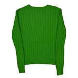 Polo By Ralph Lauren Cable Knit Sweater - Medium Green Cotton
