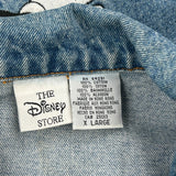 Mickey Mouse Disney Cartoon Denim Jacket - XL Blue Cotton