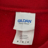 90S Blank Gildan Sweatshirt - Medium Red Cotton Blend