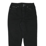 CALVIN KLEIN JEANS Mens Black Relaxed Straight Denim W32 L27 Casual Zip