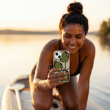 London Fog Sweet Pears iPhone 16 Pro Case - Lifestyle photo showing phone case in use