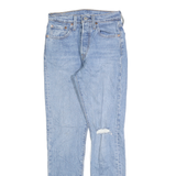 LEVI'S 501S Womens Jeans Blue Slim Skinny Denim Light W24 L30 Distressed