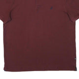 NAUTICA Mens Maroon Short Sleeve Plain Polo Shirt M Classic Fit Cotton Blend