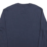 CHAMPION Mens Navy Blue Sweatshirt Crew Neck L Cotton Blend Pullover Logo