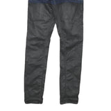 REPLAY Mens Slim Denim Black Cotton Blend Jeans W28 L29 Stylish Zip Closure