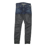 REPLAY Mens Slim Denim Black Cotton Blend Jeans W28 L29 Stylish Zip Closure