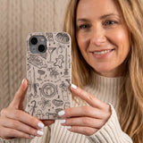 London Fog Holiday Dinner Party iPhone 14 Case - Lifestyle photo showing phone case in use