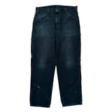 Dickies Double Knee Carpenter Trousers - 34W 31L Black Cotton