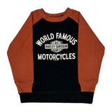 Age 6-7 Harley Davidson Long Sleeve T-Shirt - XS Brown Cotton