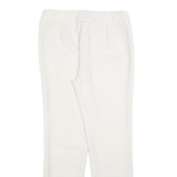 ARMANI COLLEZIONI Womens White Slim Straight Trousers Zip W30 L30 Tailored
