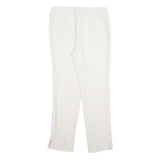 ARMANI COLLEZIONI Womens White Slim Straight Trousers Zip W30 L30 Tailored