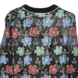 HARDOB Womens Black Floral Pattern Button Jacket Synthetic UK 10 Stylish Fit