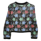 HARDOB Womens Black Floral Pattern Button Jacket Synthetic UK 10 Stylish Fit