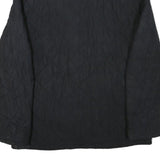 BARBOUR Mens Black Quilted Jacket L Polyester Blend Button Closure Diamond