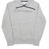 CHAMPION Womens Grey Hoodie M Cotton Blend Pullover Sweatshirt