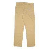 CARHARTT Mens Cotton Blend Beige Relaxed Fit Straight Trousers W32 L30 Workwear