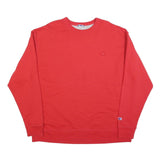 CHAMPION Mens Red Crew Neck 2XL Sweatshirt Cotton Blend Casual Pullover