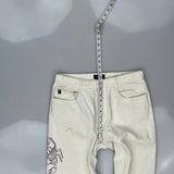 1995 Guess Graphic Jeans - 32W 34L White Cotton
